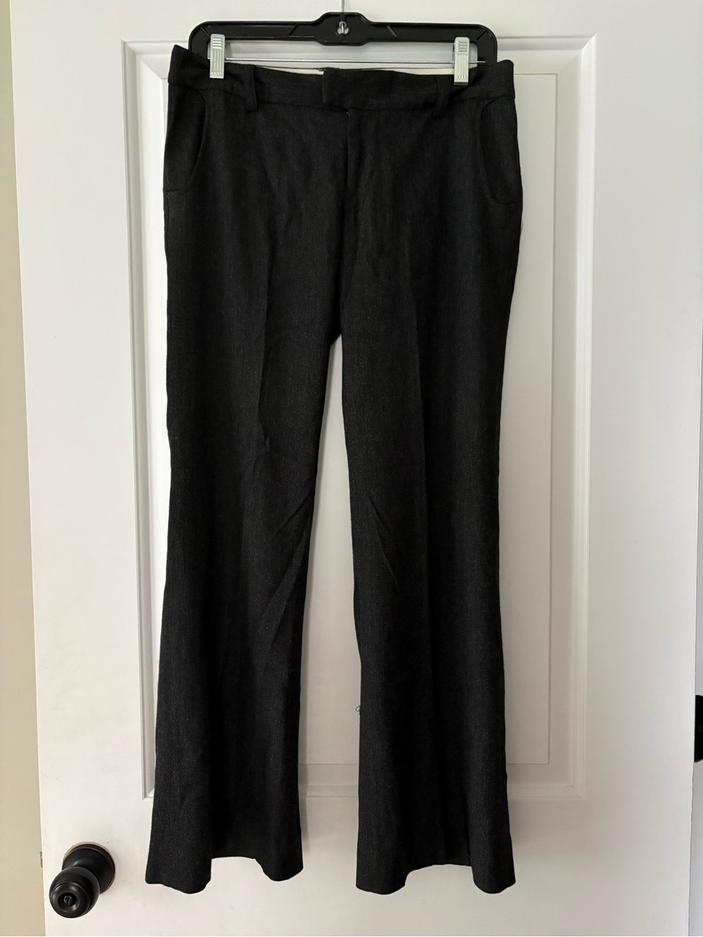 Joie Black Flare Wide-Leg Dress Pants